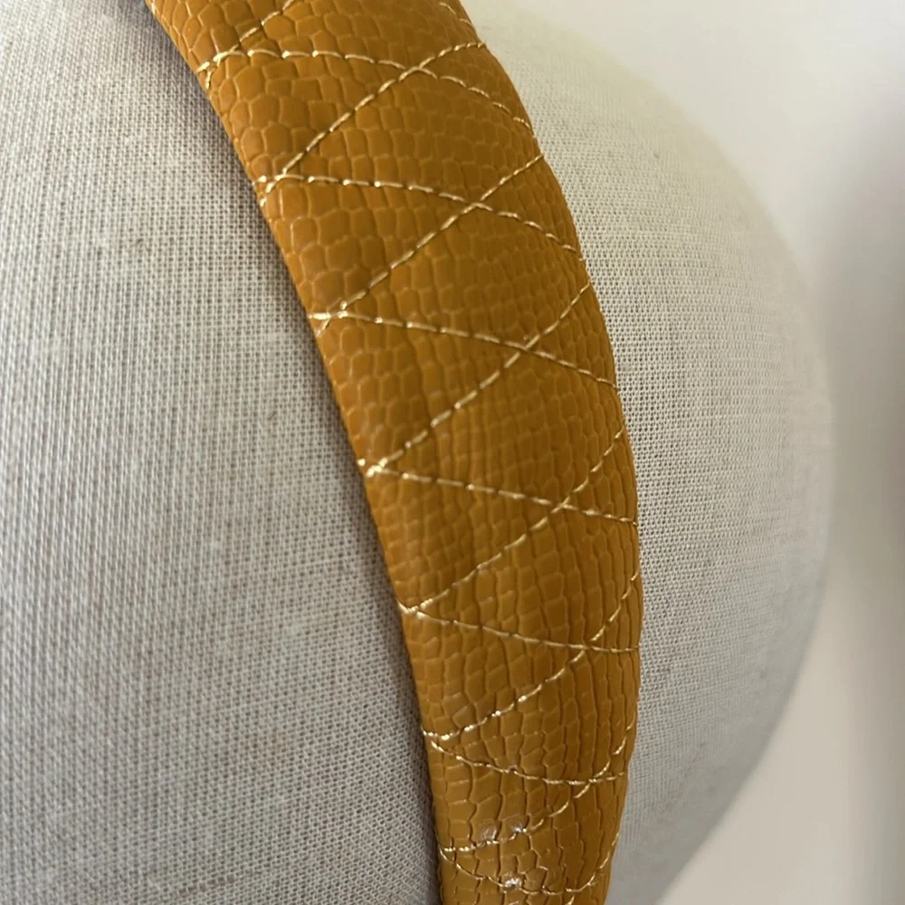 Quilted Faux Leather Headband